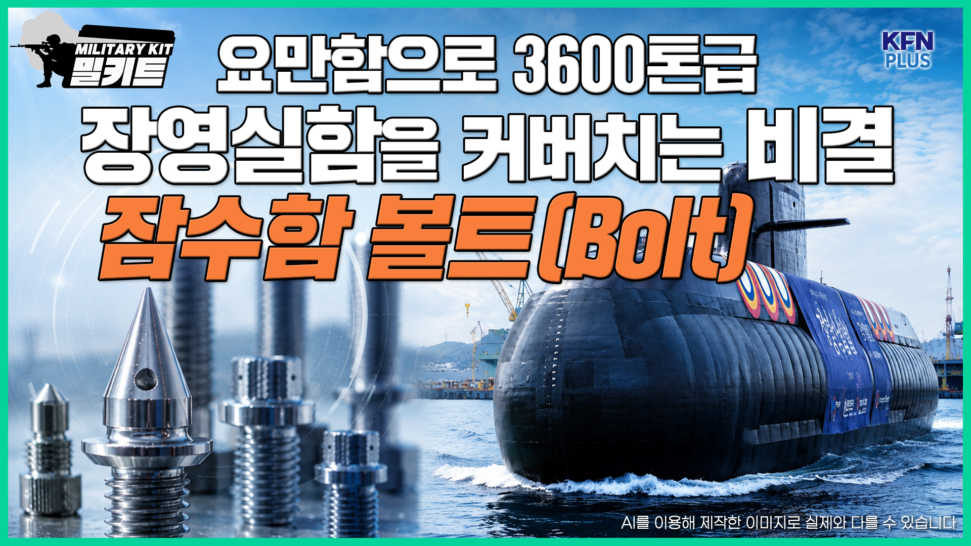  요만한 볼트로 3600톤급 장영실함을 커버치는 비결「잠수함 볼트(Bolt)」[밀키트EP.47]
