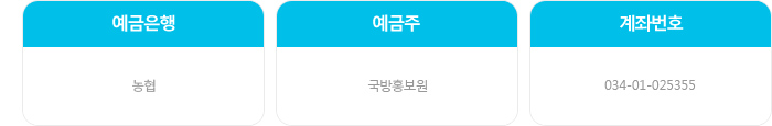 예금은행/예금주/계좌번호